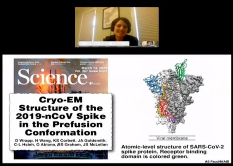 Dr. Marston gives video presentation.