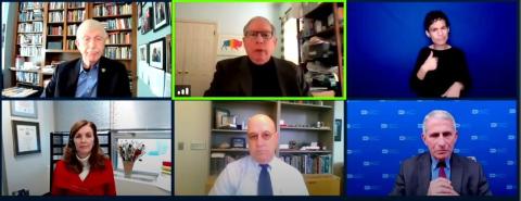 Screenshot of virtual meeting blocks