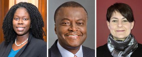 individual portraits of Webb Hooper, Mensah and Fleurence