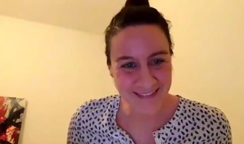 A smiling Dr. Colling introduces Crowther.