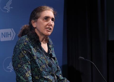 Huttenlocher speaks from the auditorium's podium