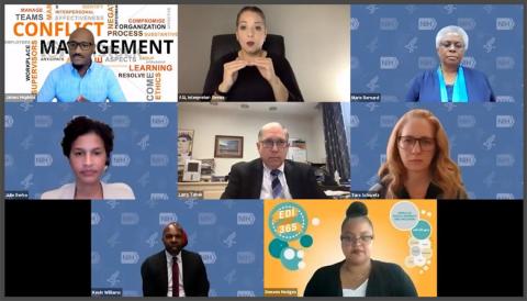 A screenshot of NIH leaders listening in.