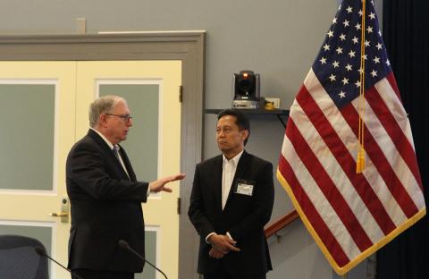 Tabak and Sadikin converse.