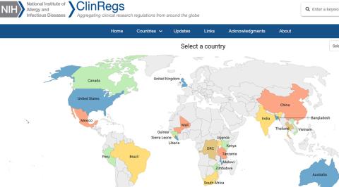 A world map; numerous countries are highlighted in various colors, while others are gray.