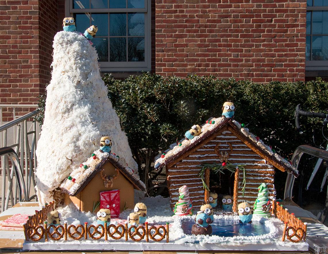 Gingerbread house with Minions.