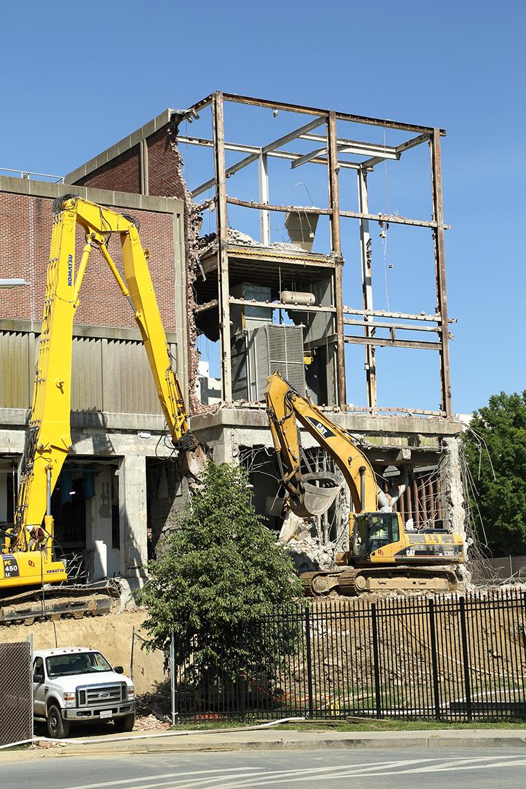 Building being torn down