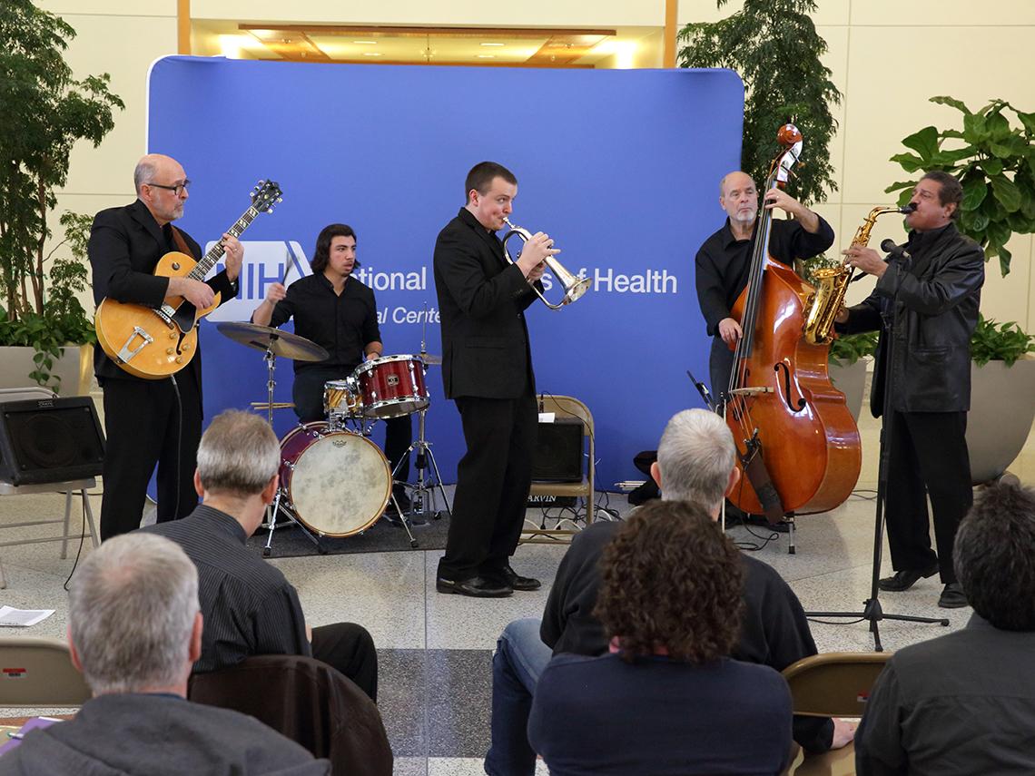 The University of Maryland Jazz Quintet plays at NIH.
