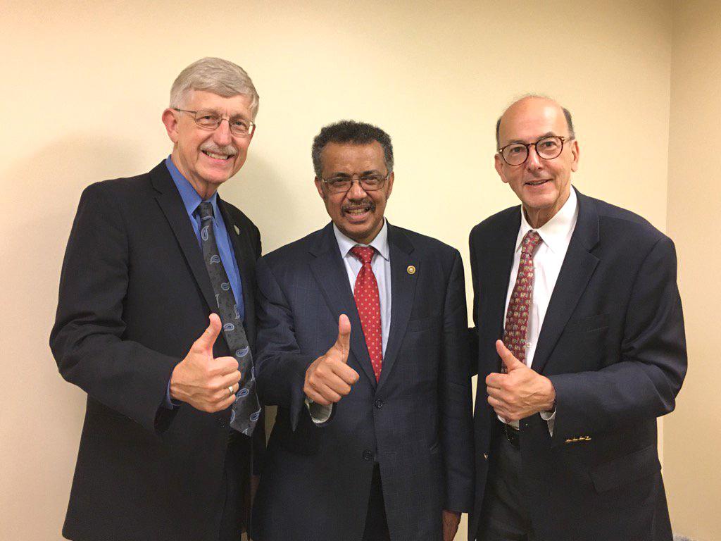 Drs. Collins and Glass with Dr. Ted