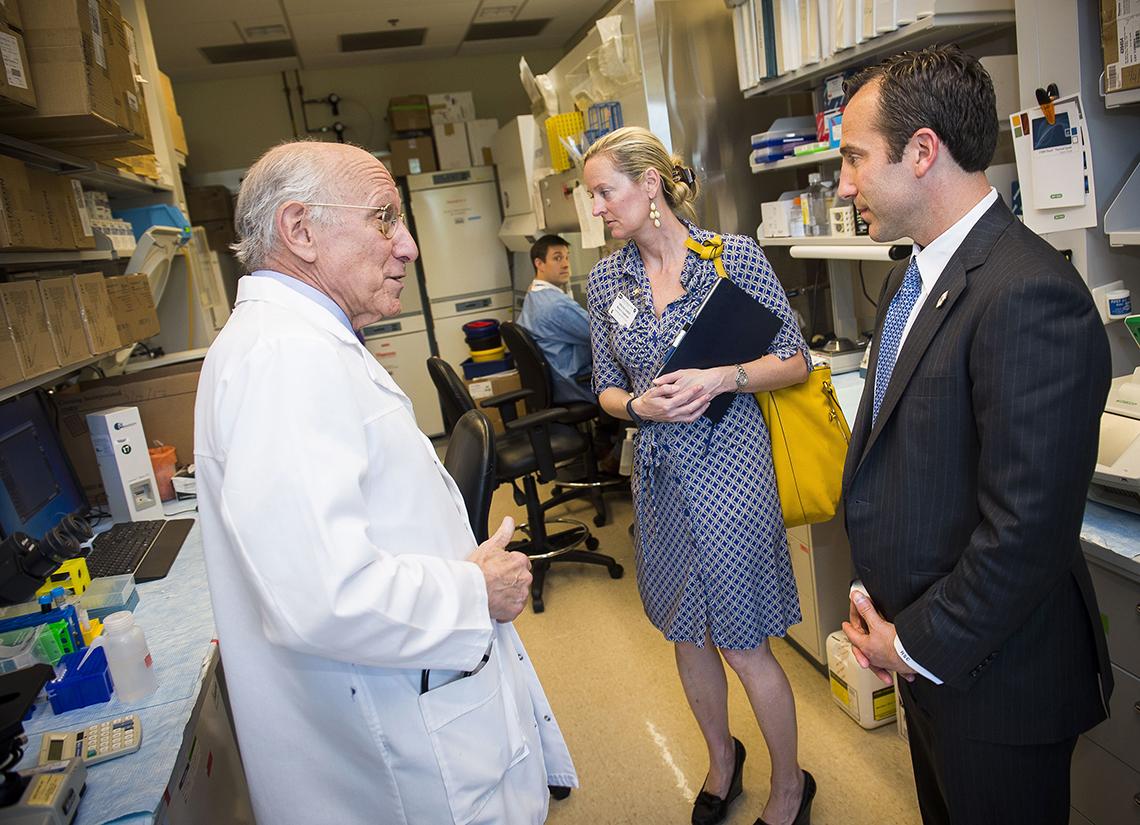 Cordish and Lapinski visit Dr. Rosenberg.