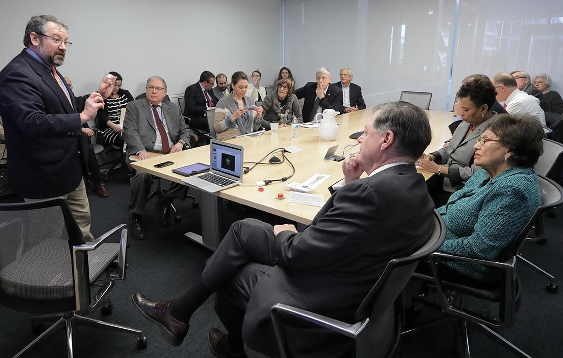 Dr. Gordon addresses group.