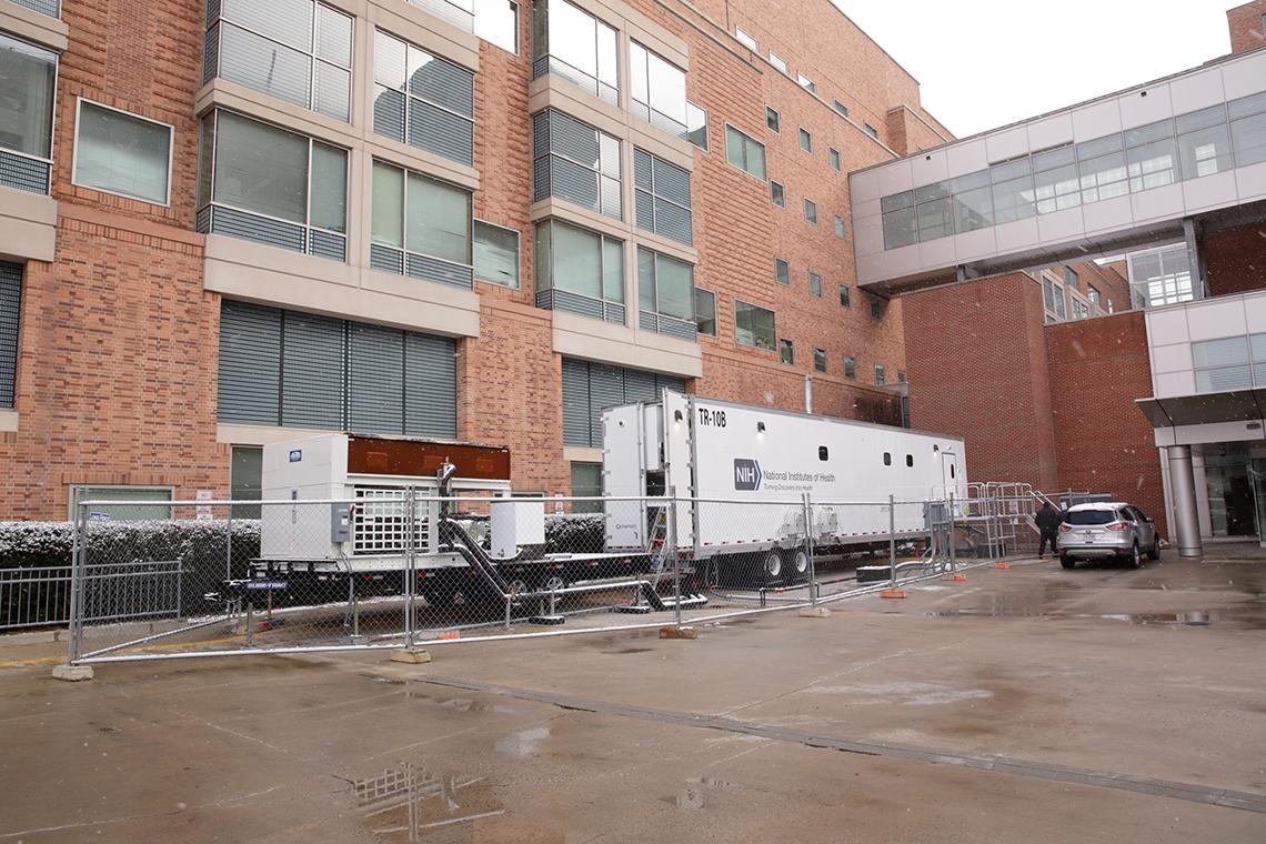 A wide view of the trailer