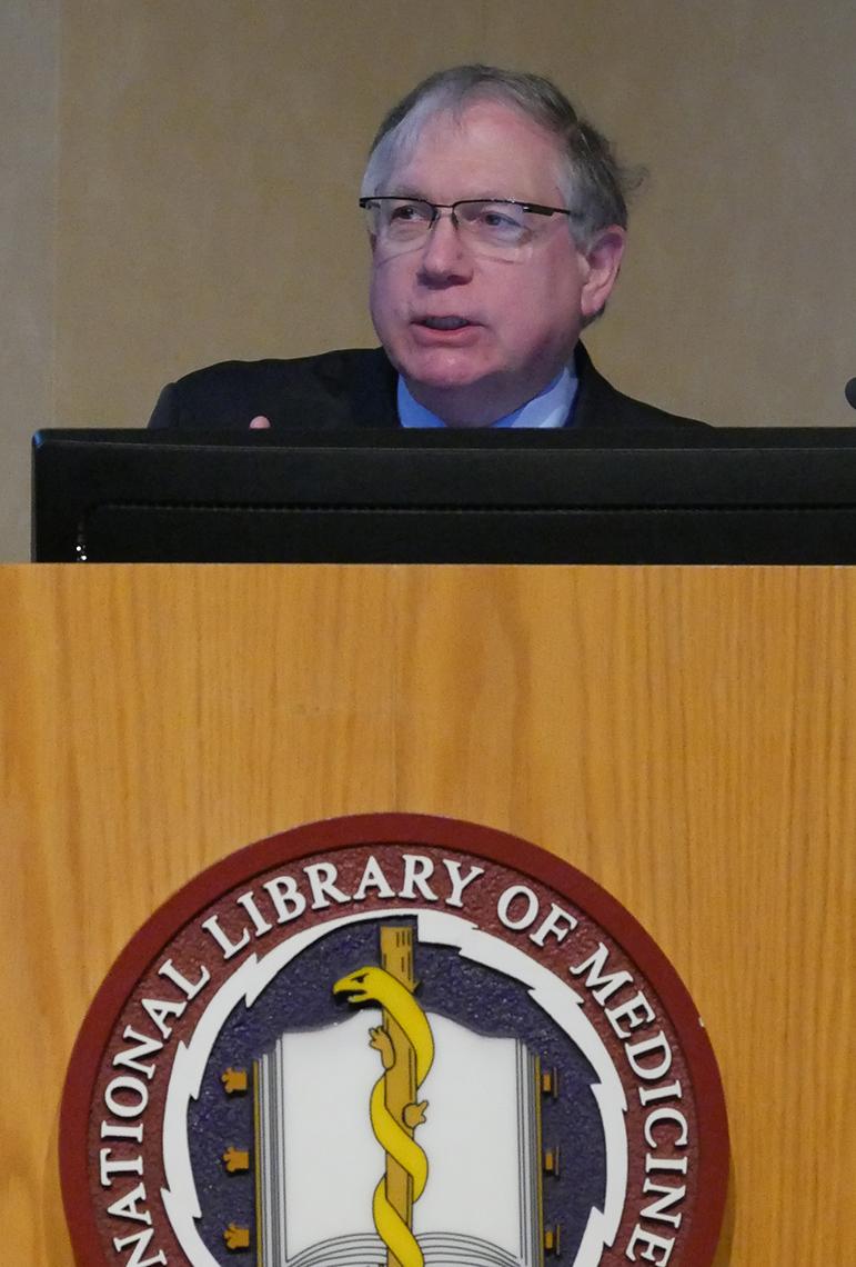 Dr. Tabak speaks to crowd.