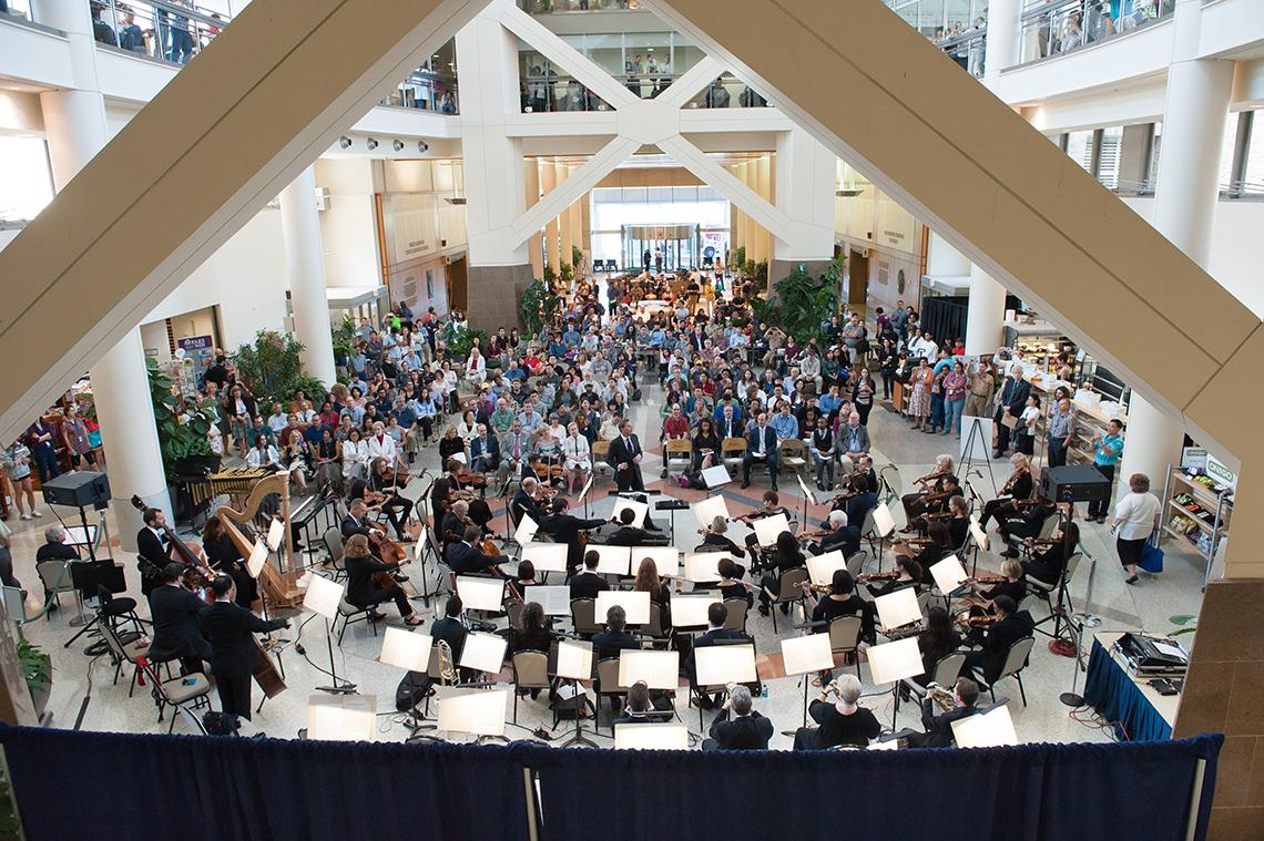 Large crowd enjoys the NSO.