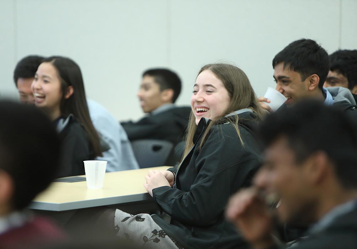 The young scientists clearly enjoyed the experience.