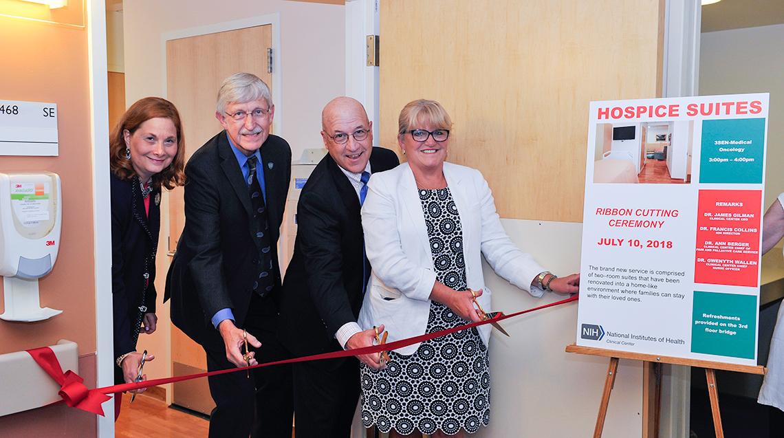 Berger, Collins, Gilman and Wallen cut the ribbon.