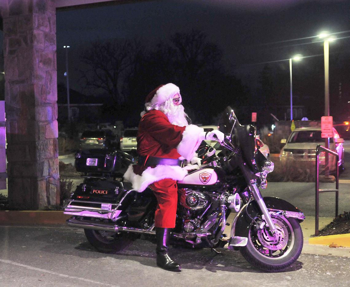 Santa on a motorcycle