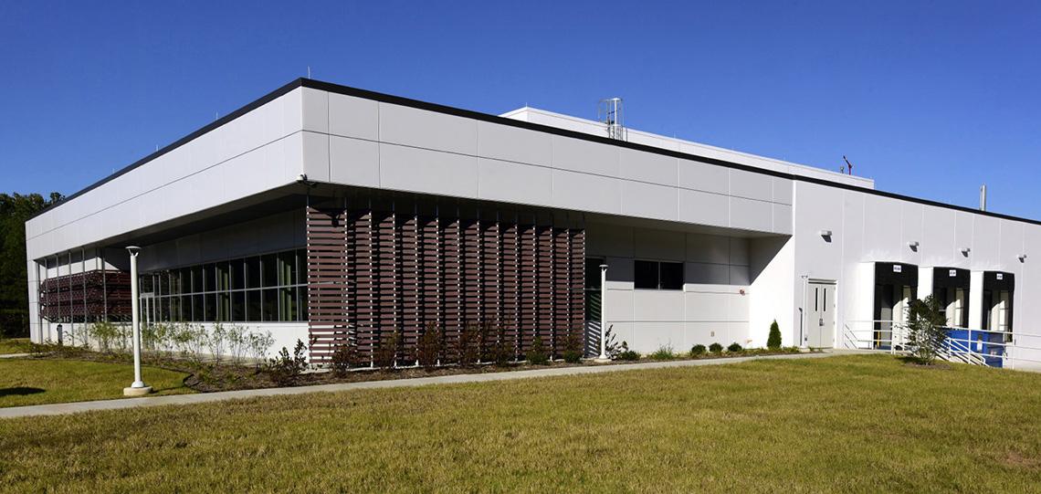 warehouse building with louvers