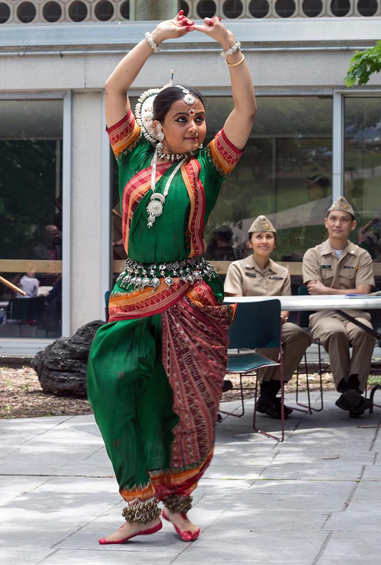 Arpita Sabud performs the Odissi style of traditional Indian dance.