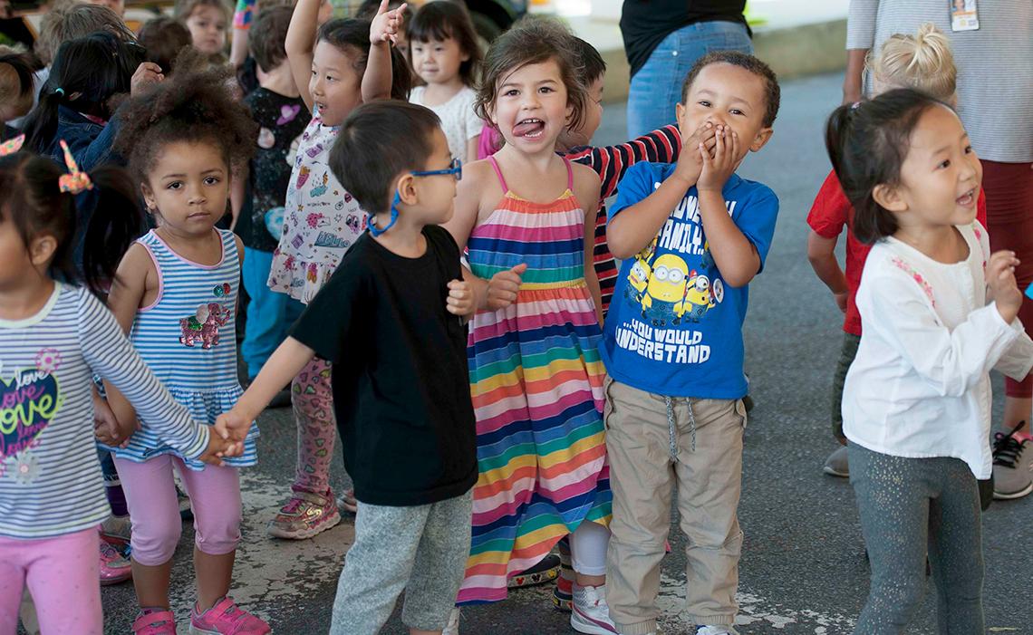 A group of young fans.
