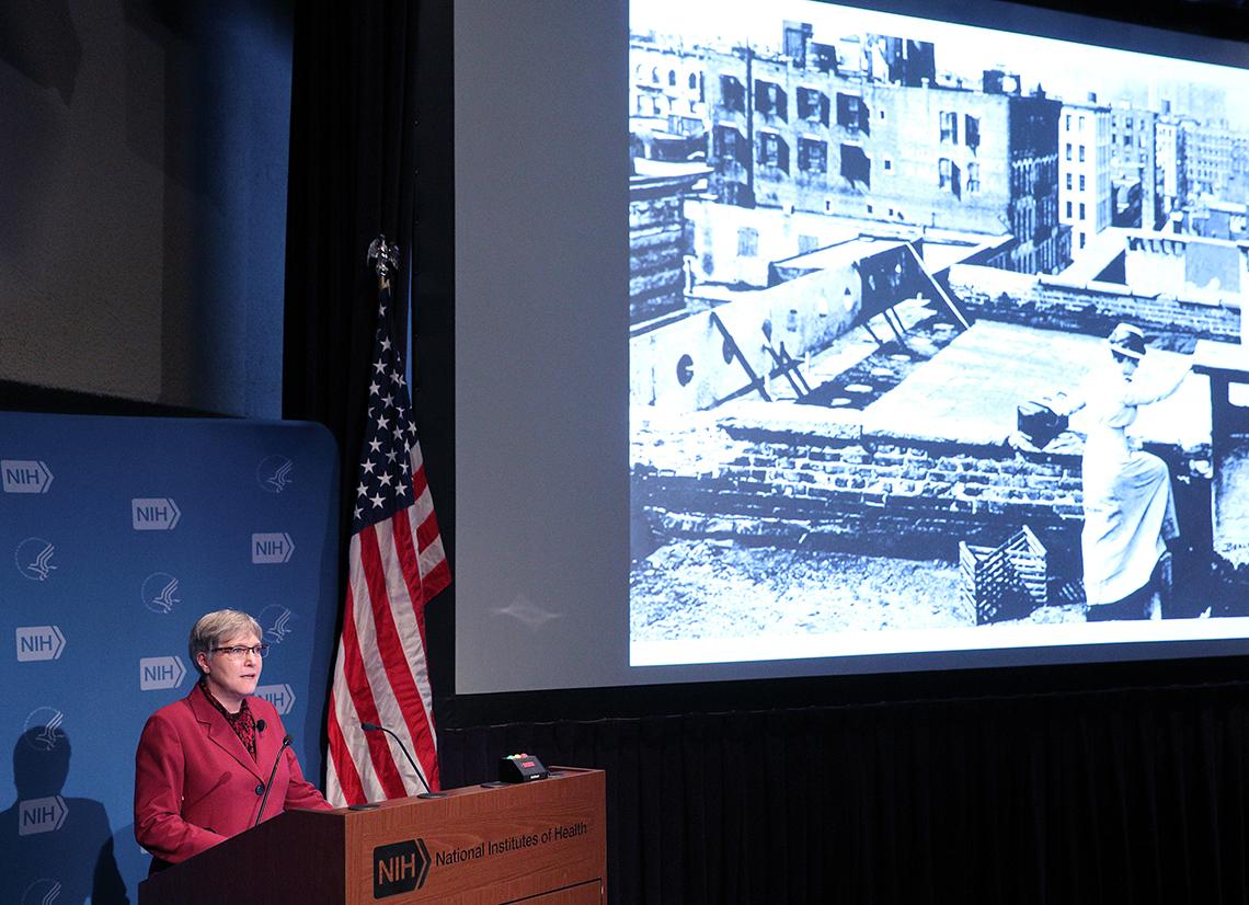Dr. Andrea Barsevick gives the first NINR Director’s Lecture of 2018.
