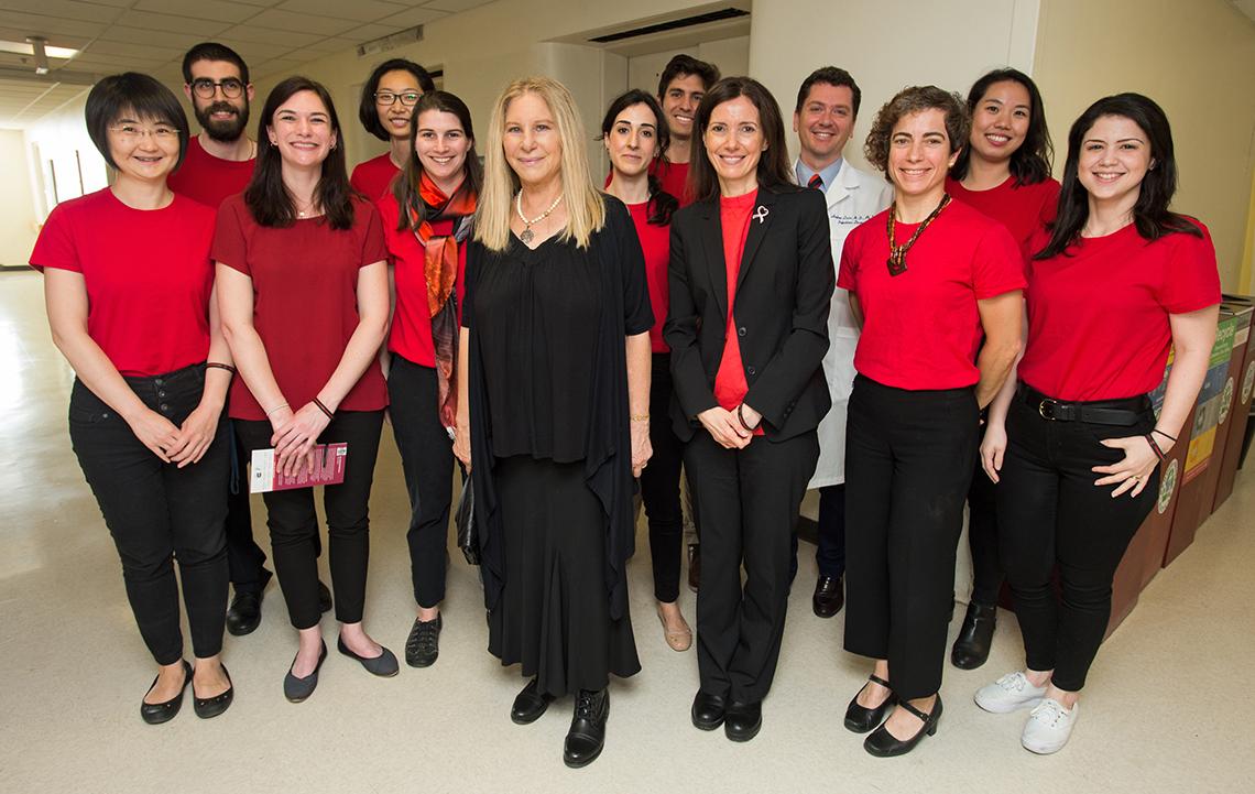 Streisand meets PI Dr. Irini Sereti and her research team.