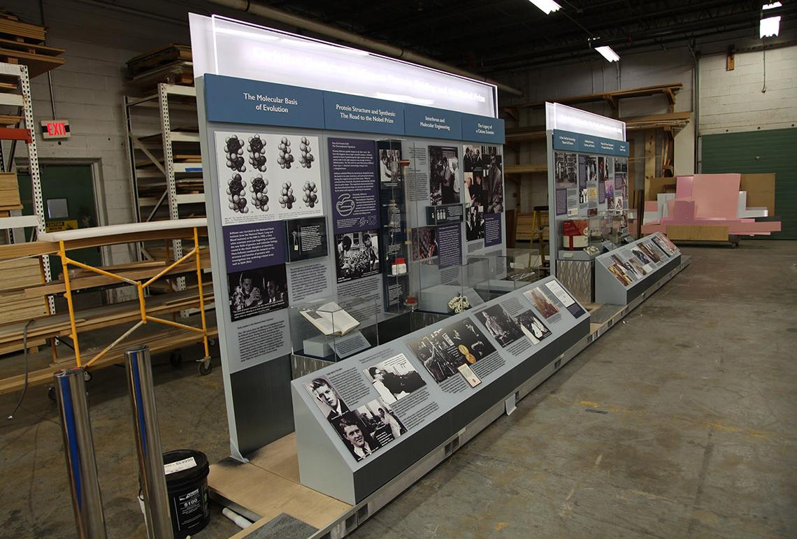 The exhibits at the fabricator, prior to delivery