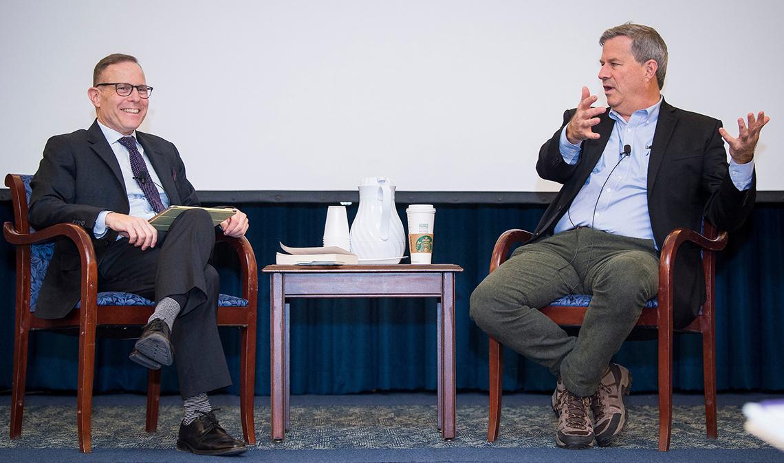 Quinones chats with Dr. Stein.