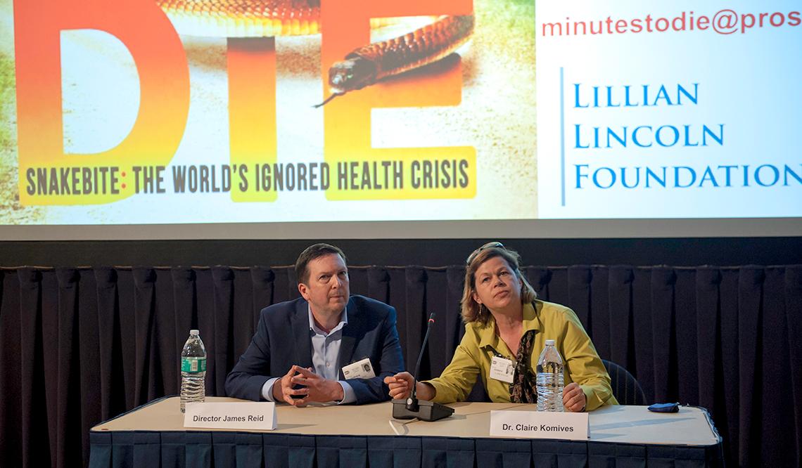 Reid Komives take questions from the audience.