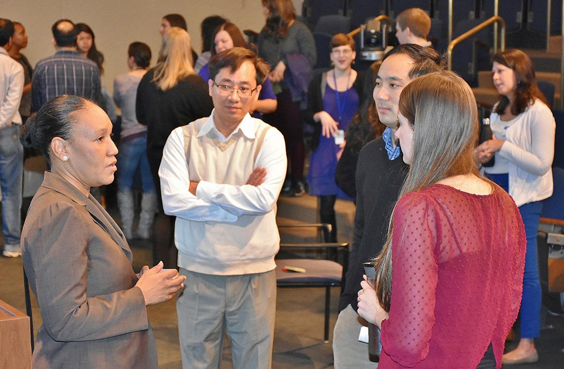 Participants engaging directly with speakers.