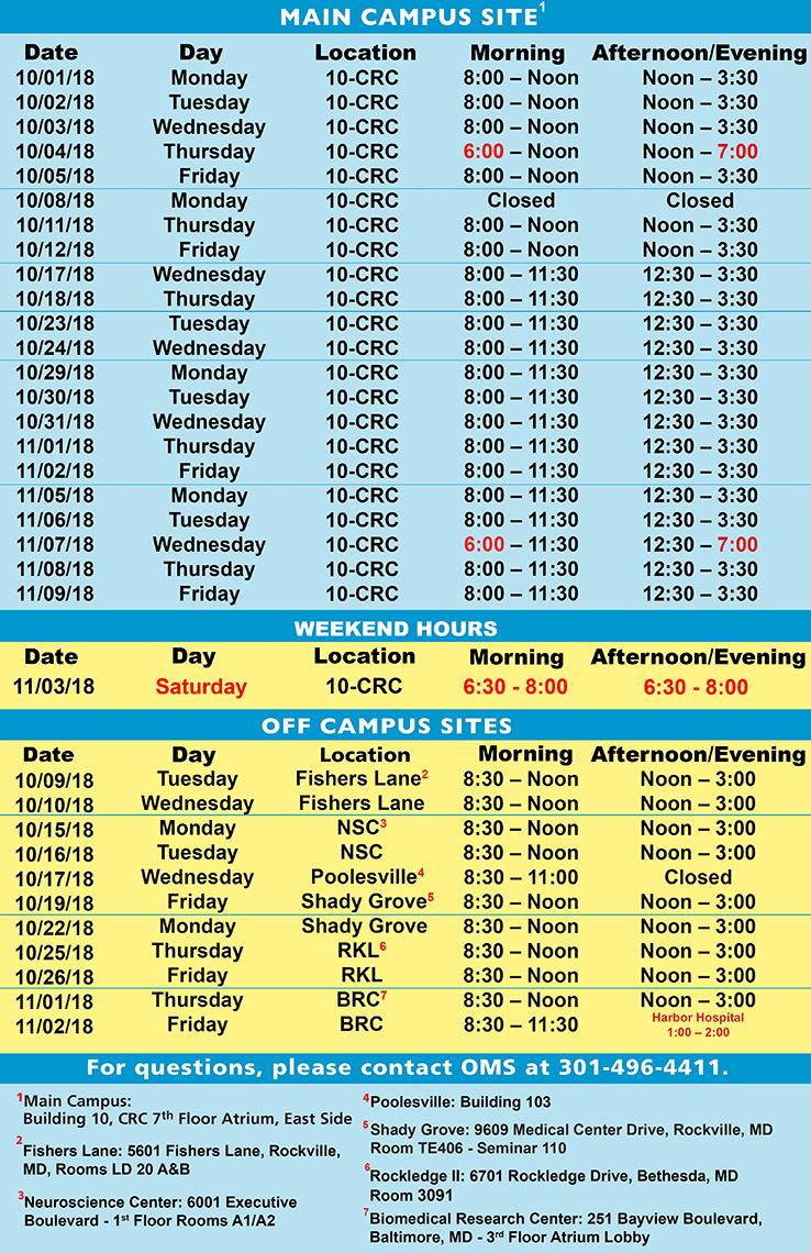 Flu vaccine schedule