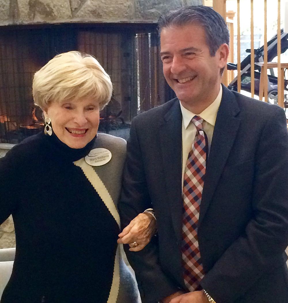 Bochanis and Dr. Stratakis smile