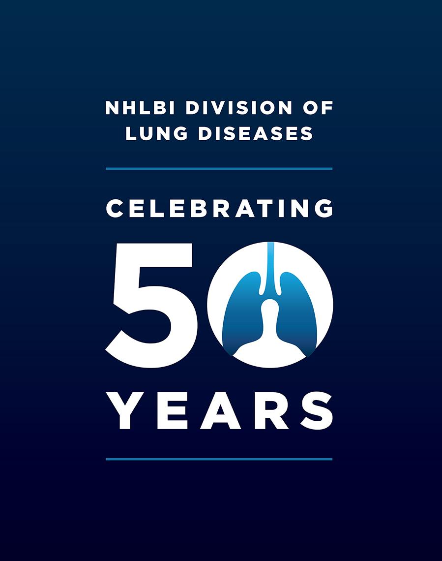 The NHLBI's Division of Lung Diseases celebrates 50 years logo
