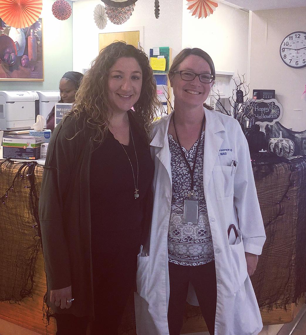 Harper Spero, left, and Dr. Alexandra Freeman