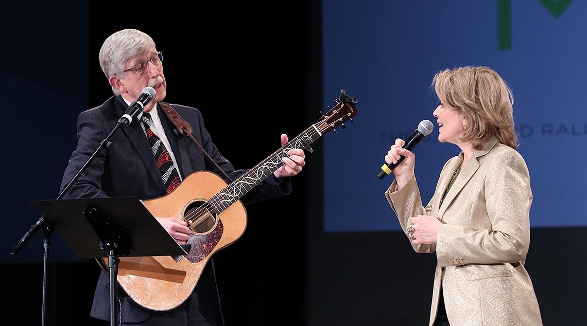 Dr. Collins sings a duet with Renée Fleming