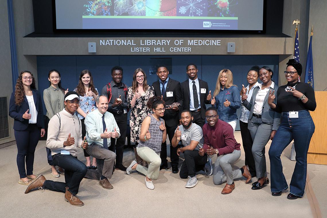 Lorsch and Wilson gather with college students and postbacs