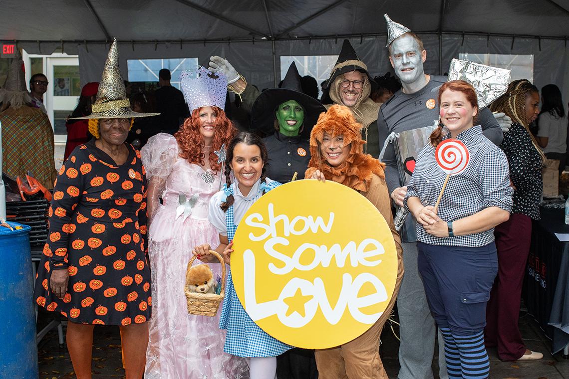 CFC participants gather in their Halloween costumes.