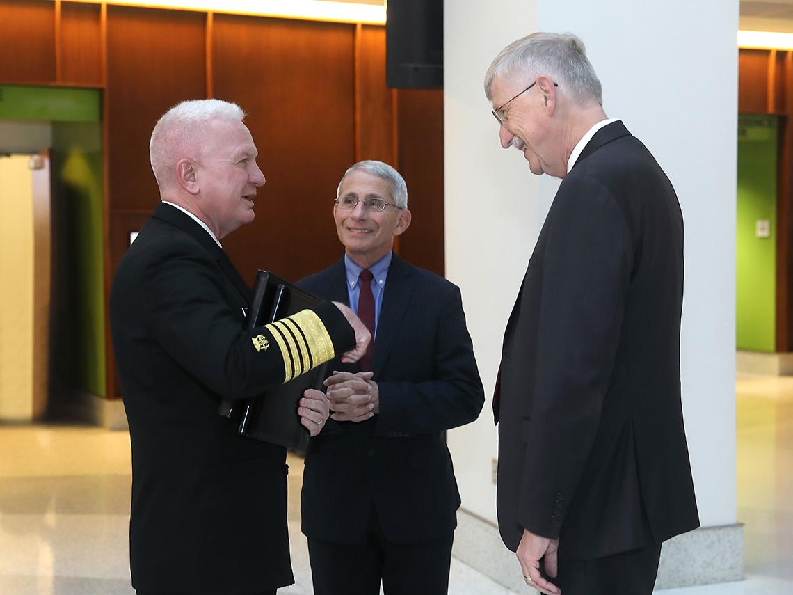 Collins chats with Giroir and Fauci