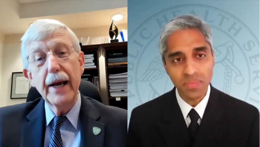 Murthy and Collins speak to each other over Zoom