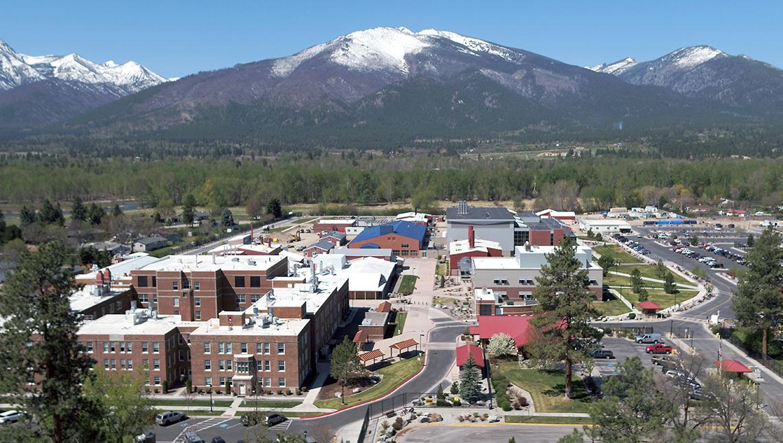 Birdseye view of the Rocky Mountain Labs campus in Montana