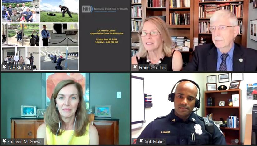 Screenshot of video conference grid