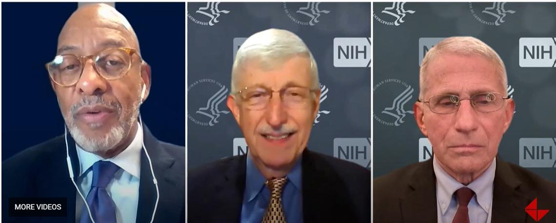 Rogers presents award virtually to Collins and Fauci