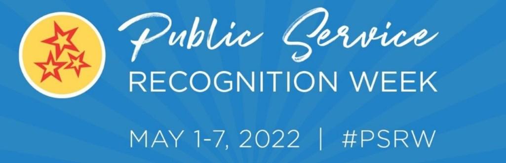 Color bar with Public Service Recognition Week written in white