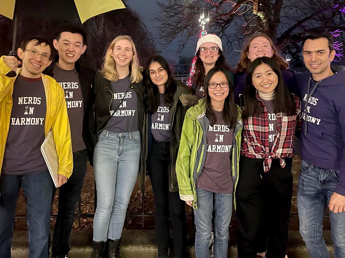 A group photo of the Nerds in Harmony at an event at the Maryland Zoo