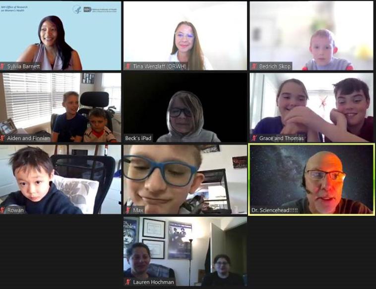 screenshot of videoconference grid