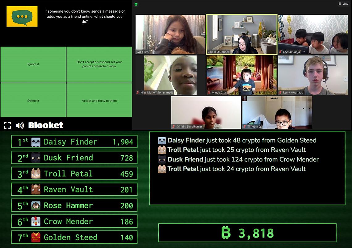 screenshot of videoconference grid