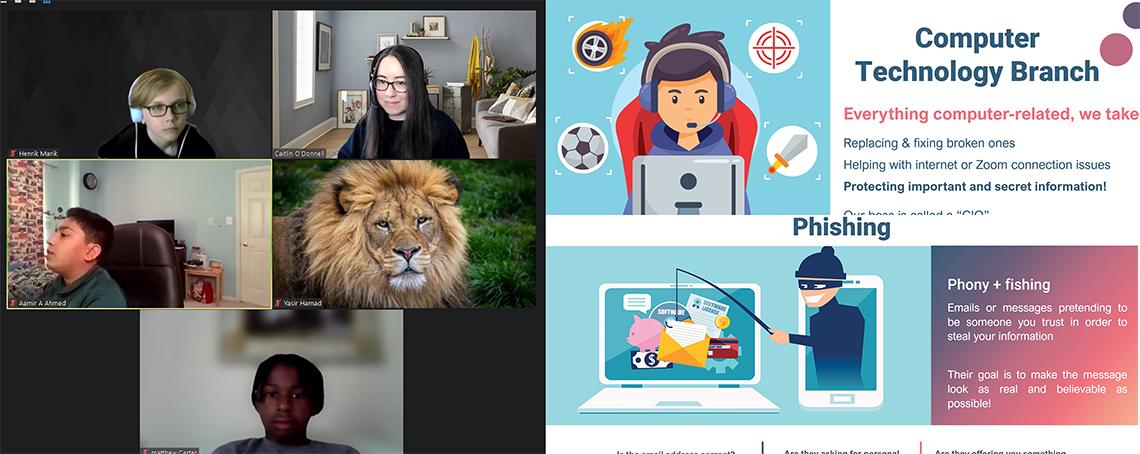 screenshot of videoconference grid