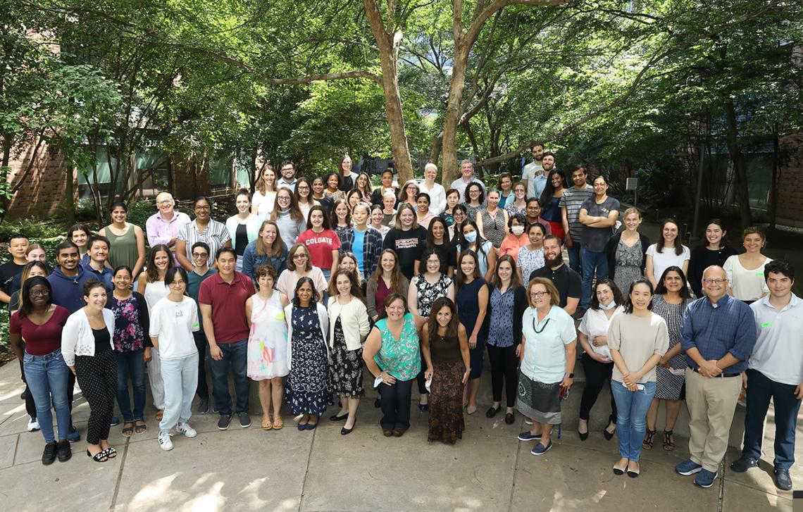 A group photo featuring members of the Pediatric Oncology Branch