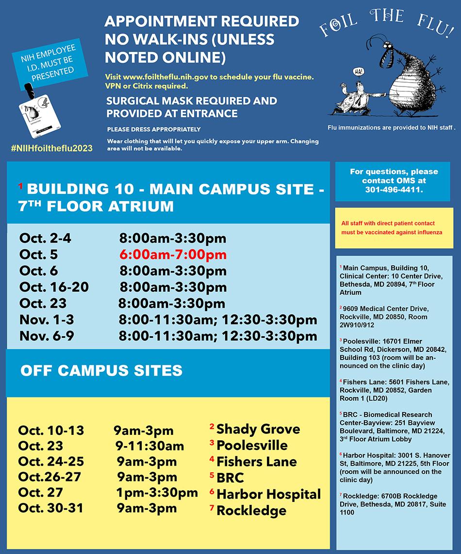 list of dates on blue and yellow background