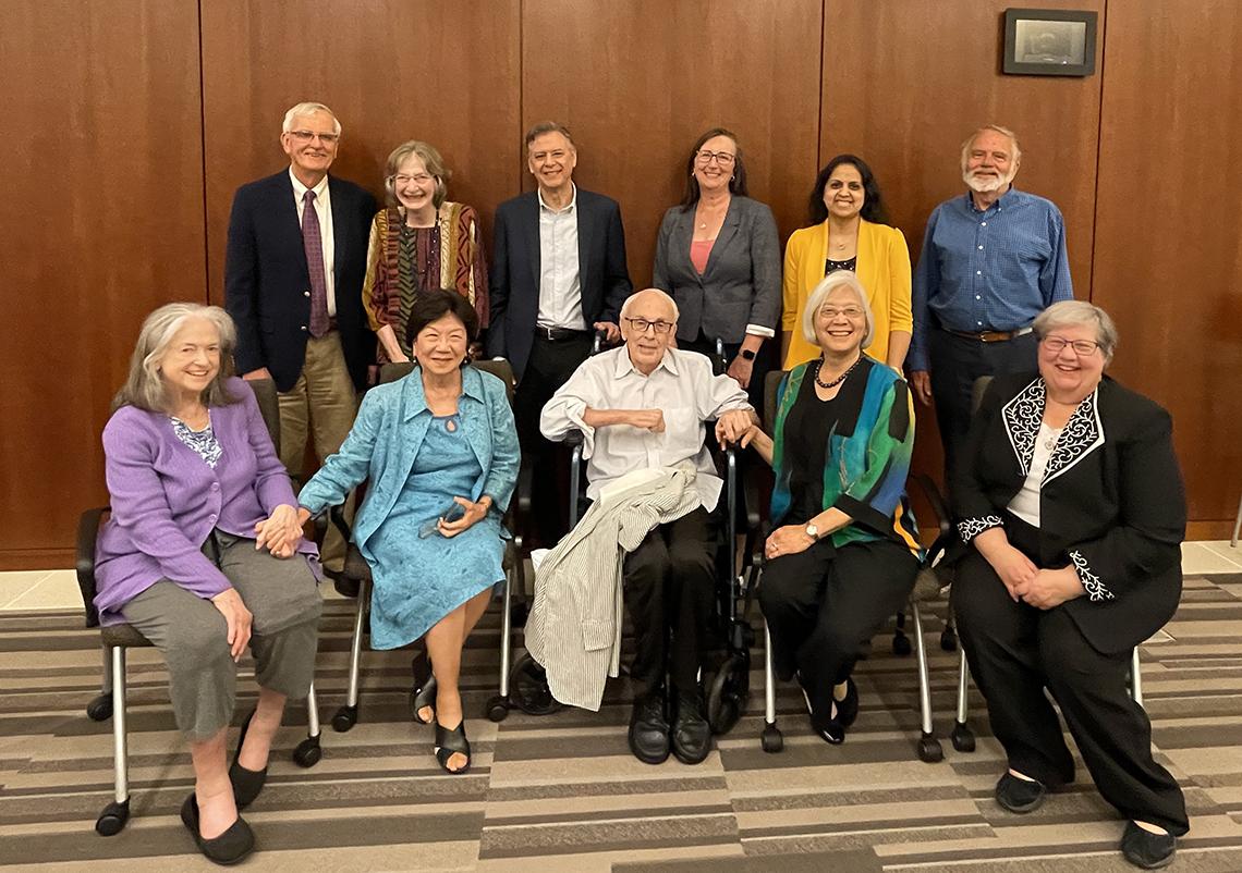 The full group seated together