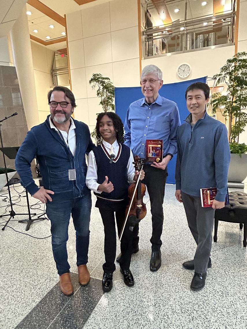 Sant poses with Collins, Tisdale, and Hsieh.